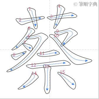 蔡比劃|蔡的筆順 國字「蔡」筆畫